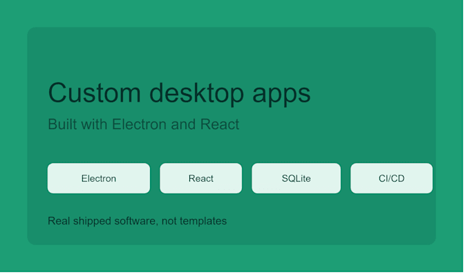 build a custom cross platform desktop app