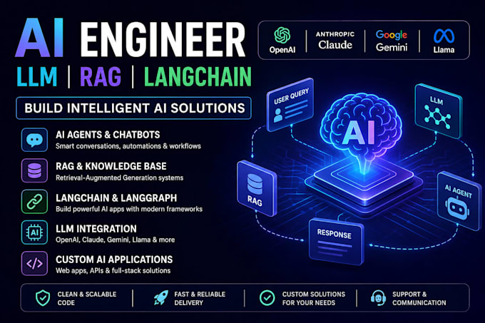 build ai agents, llms, rag, agentic ai and langchai applications