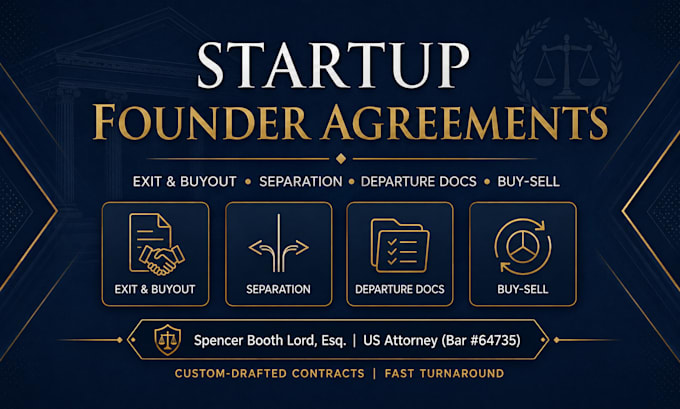 write a legally binding founder separation agreement for startups
