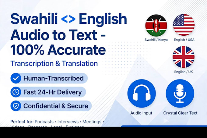 translate and transcribe audio into texts accurately