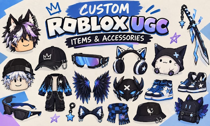 create any custom roblox ugc items and accessories for your avatar