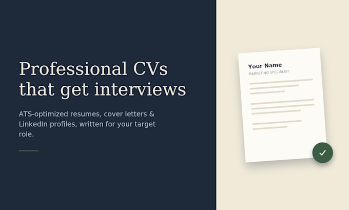 write a professional ats friendly CV and resume