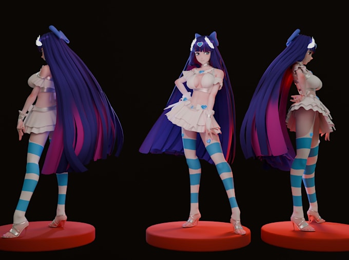 make 3d anime or custom charcter for you
