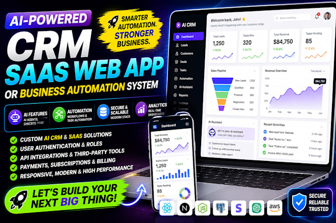 build an ai powered CRM and saas web app