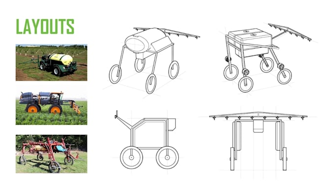 create farm robotic machine, turn concept ideas to digital prototype cad design