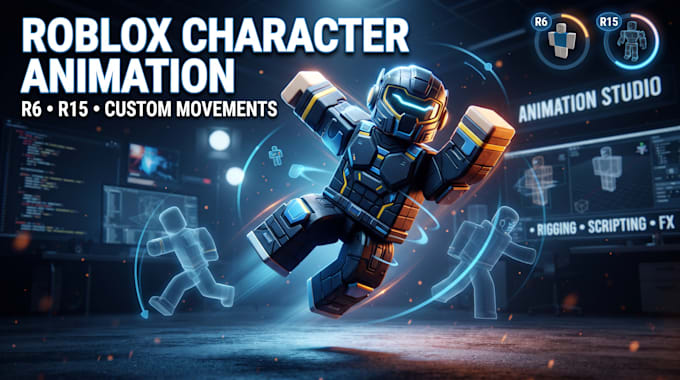 create custom roblox character animation for r6 r15