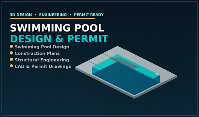 design residential swimming pool spa construction permit plans