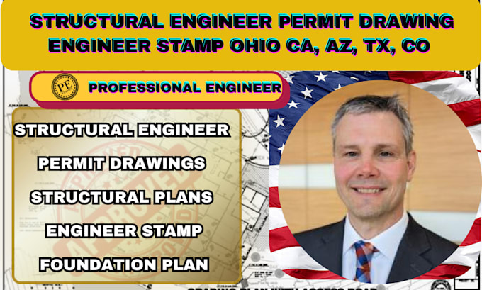 structural engineer permit drawing engineer stamp ohio ca, az, tx, co