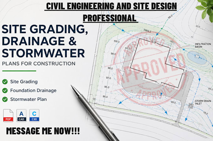 design site grading foundation drainage plans stormwater plan for construction