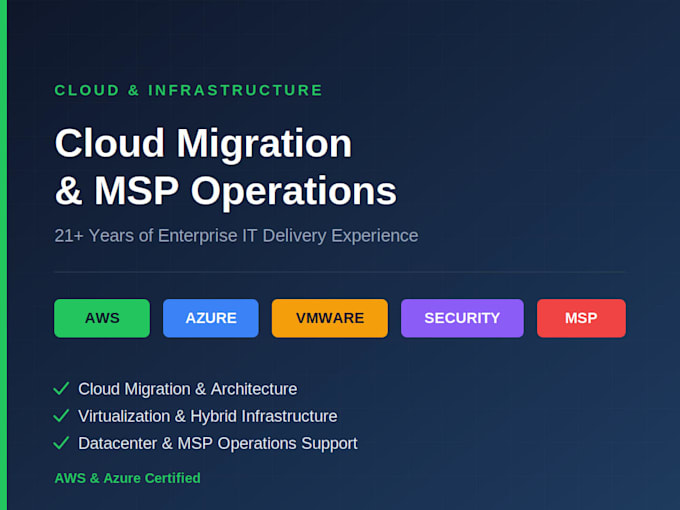 provide cloud, datacenter, and IT infrastructure support