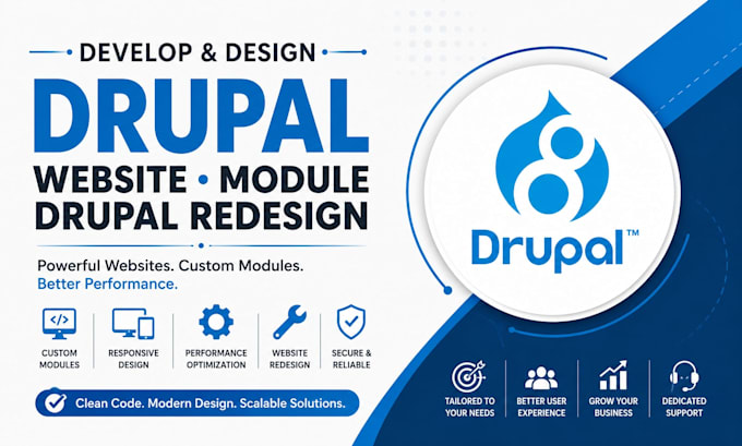 develop and design drupal website module drupal redesign