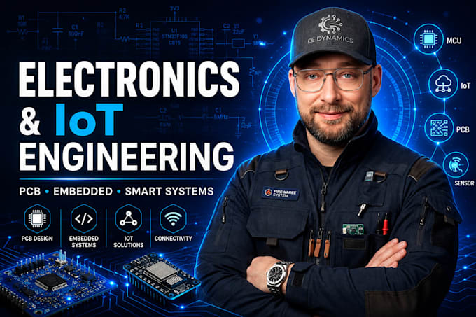 do electronics engineering design, esp32 iot prototype, robotics, and pcb layout