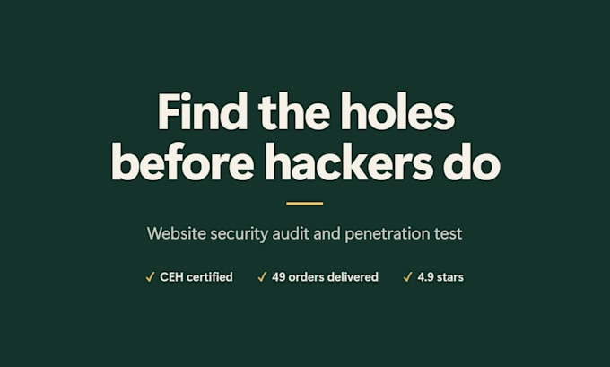 do a website security audit and penetration test with a fix report