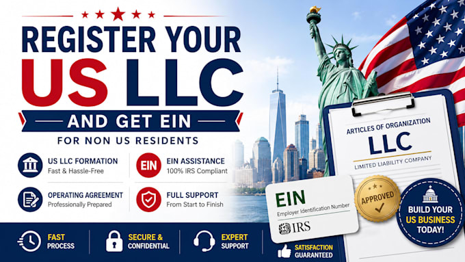 register your US llc and get ein for non US residents