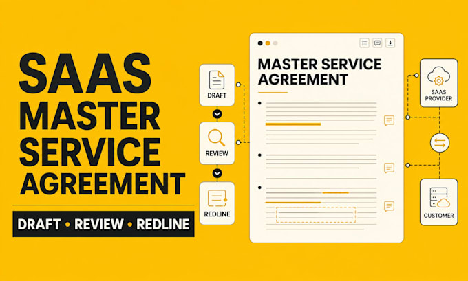 draft and review your saas master service agreement msa