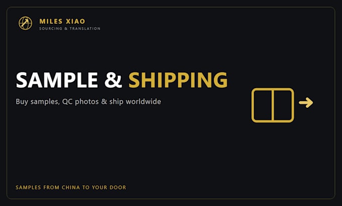 buy samples from china and coordinate international shipping