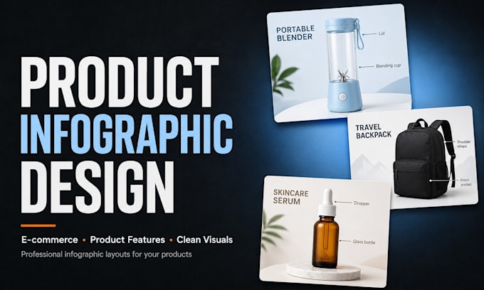 design professional product infographics for ecommerce