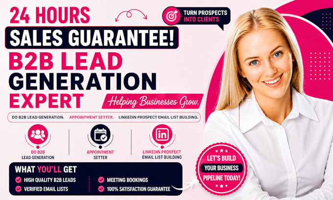 do b2b lead generation,appointment setter,linkedin prospect email list building