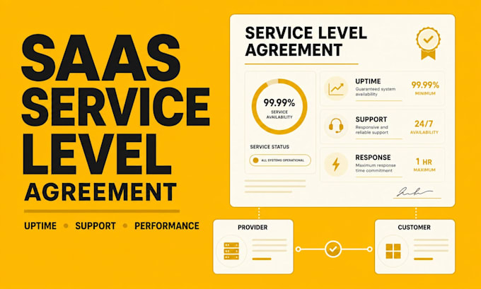 draft a professional saas service level agreement sla
