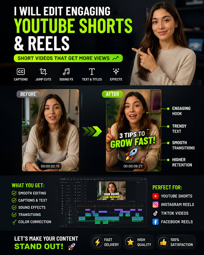 create engaging youtube shorts and reels