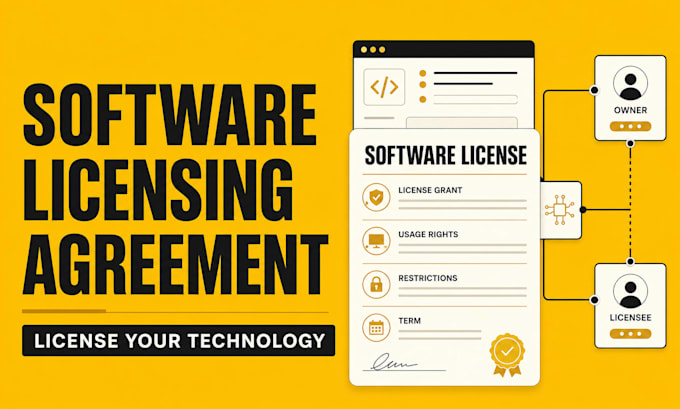 draft a software licensing agreement for your technology business