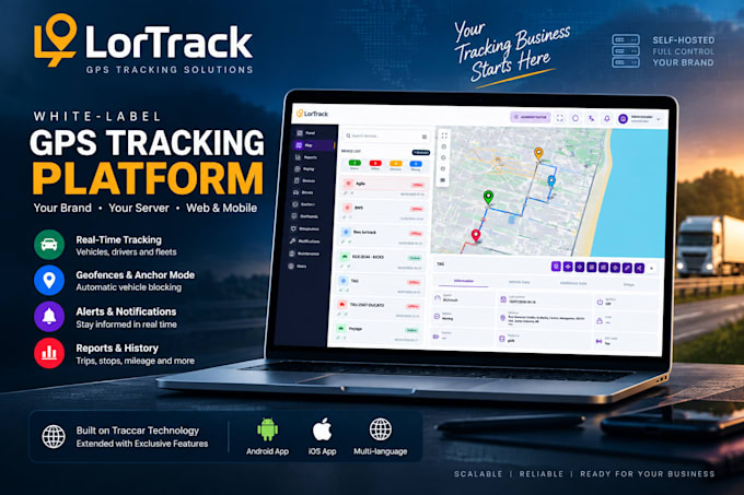 setup a professional white label gps tracking platform