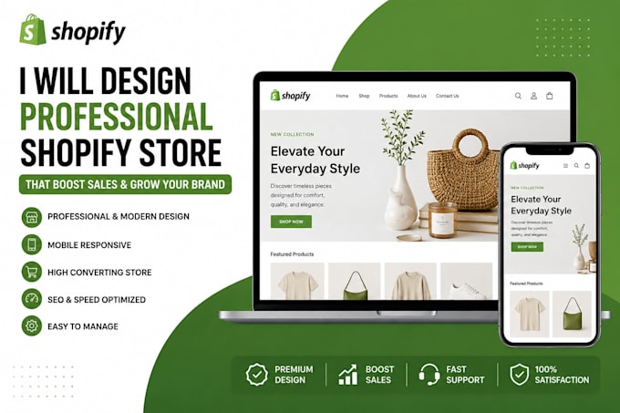 design a professional shopify store for your business