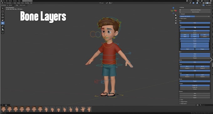 rig 3d blender character,facial rig,blendshape,52arkit,maya,ue