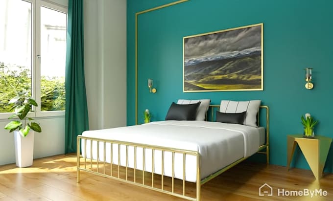 create realistic 2d or 3d floor plan and rendering in floorplanner and homebyme