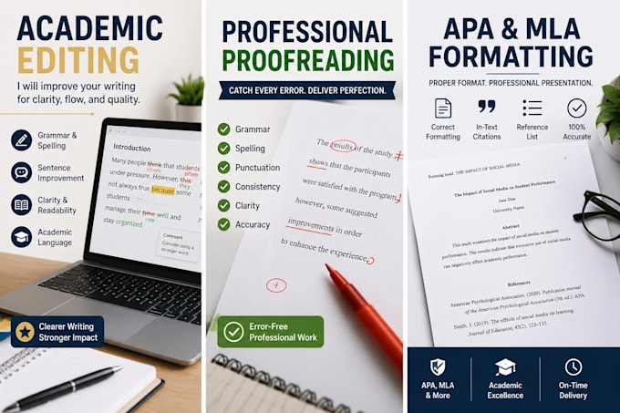 edit proofread and format your academic document