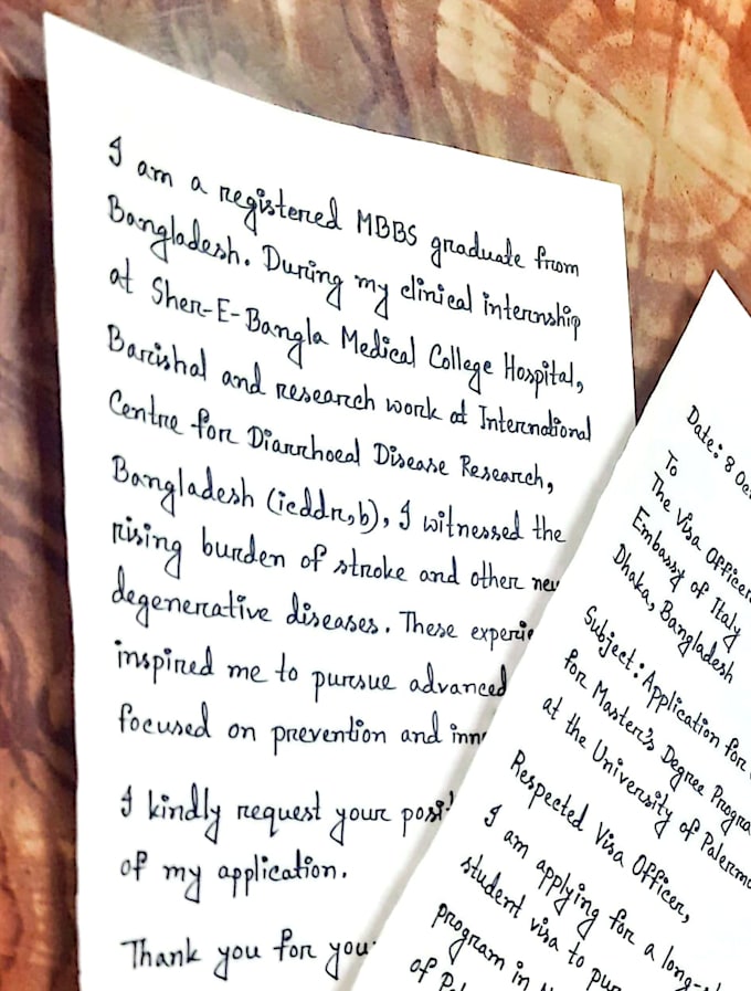 write letters, study notes and assignments