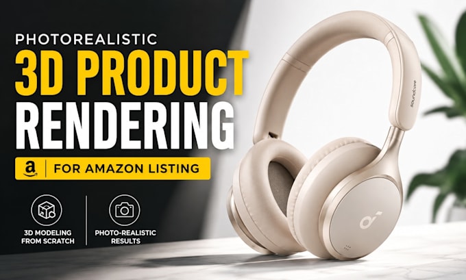 create photorealistic 3d product rendering and 3d product modeling for amazon