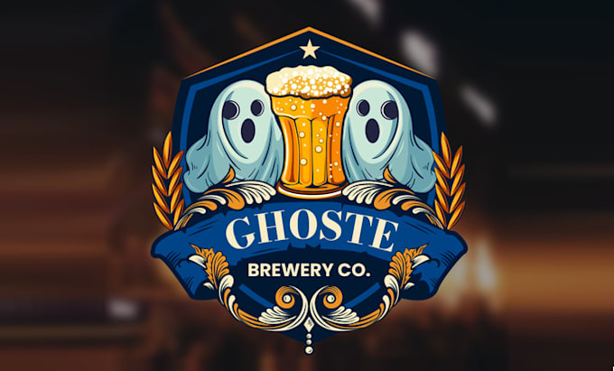 design super ghoste brewery company logo