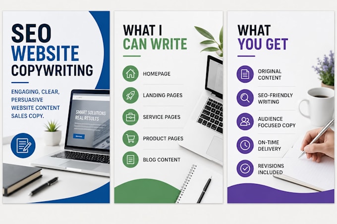 write SEO website content and persuasive sales copy