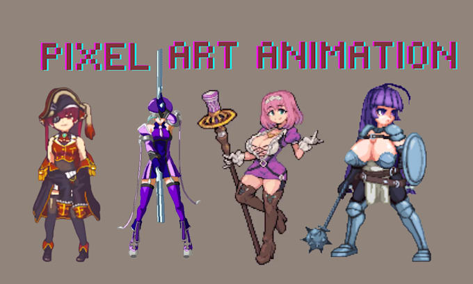 do pixel art animation pixel art character design 2d sprite sheet animation