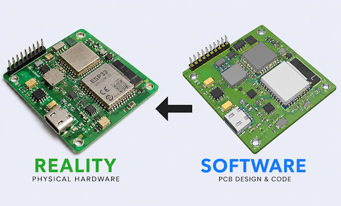 design pcb, schematic and program esp32 for your electronics project