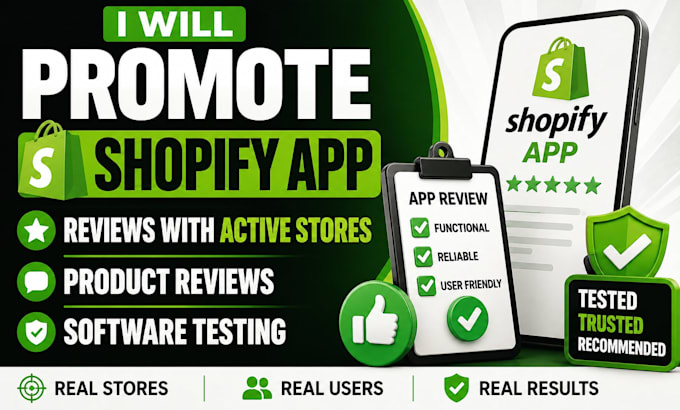 promote shopify app reviews with active stores product reviews software testing