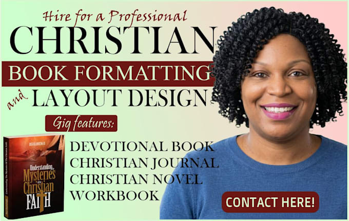 design and format christian journal, prayer card, christian novel or print book