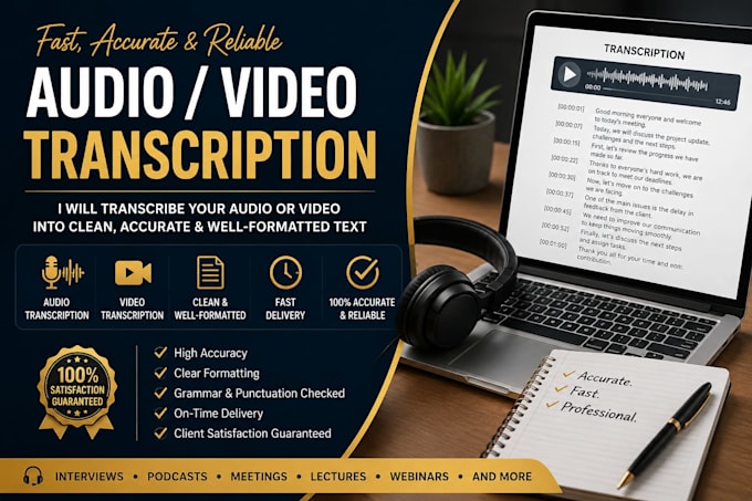 accurately transcribe english audio and video transcription