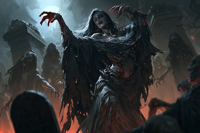 draw horror character illustration