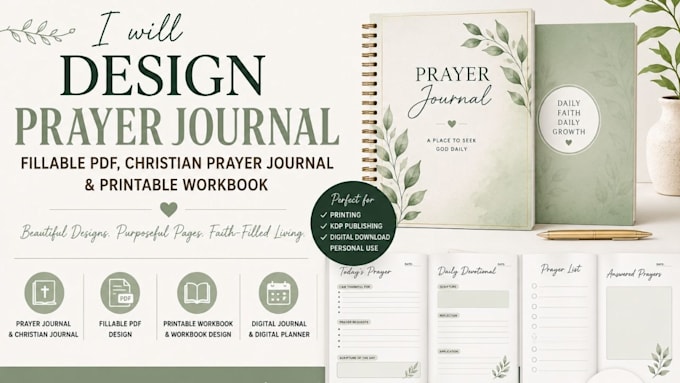 do prayer journal, fillable PDF, christian prayer journal, printableworkbook