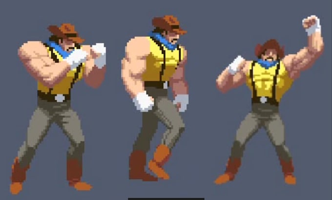 pixel art animation and 2d sprite sheet for pixel character