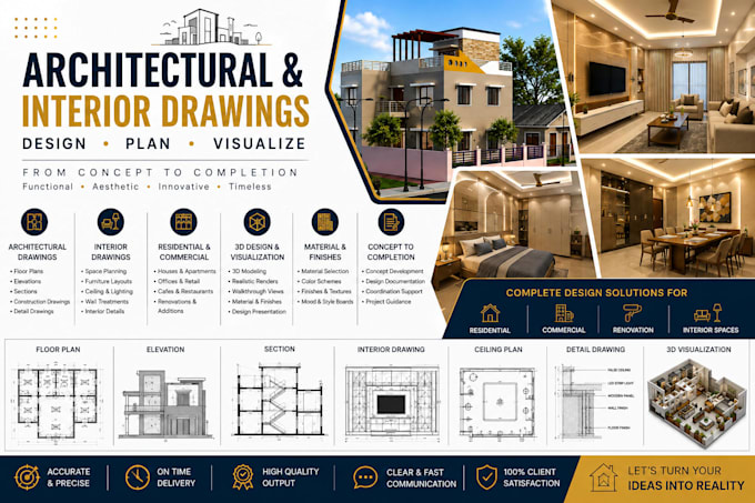 create architectural and interior drawings