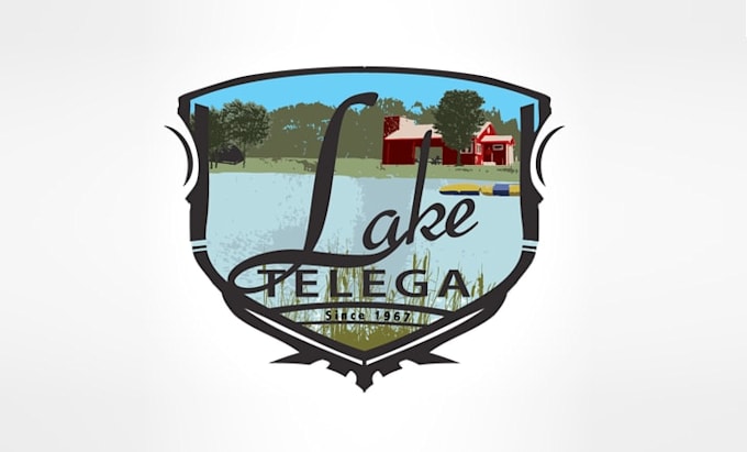 design inventive classic lake telega logo