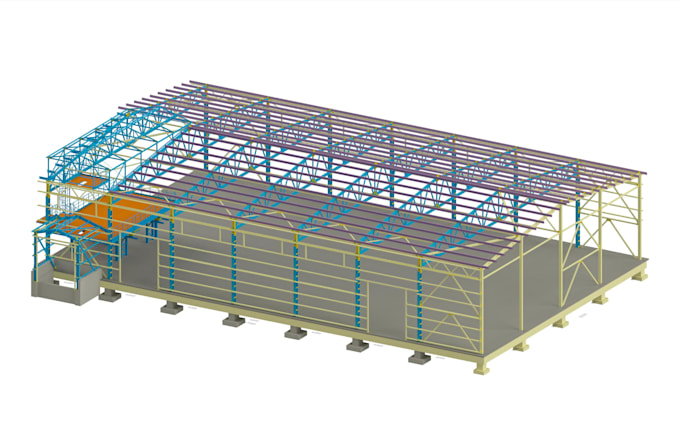 prepare reinforcement layout, steel structural 3d model, slab column beam 2dplan