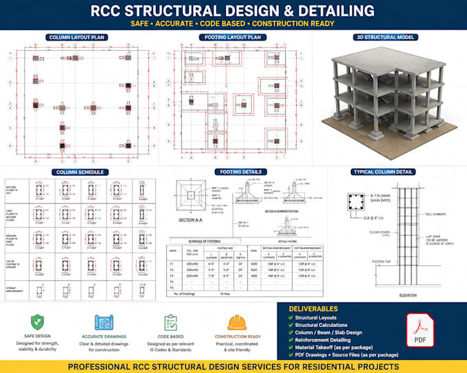 do rcc structural design and detailed structural drawings