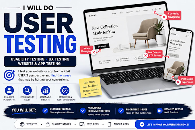 test your website or app and give detailed user feedback