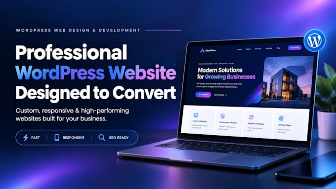 design wordpress website on gutenberg, divi, blocksy, kadence, bricks builder