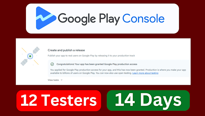 provide 12 testers for your google play console closed testing with answers