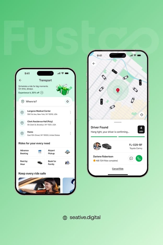 develop a scalable ride hailing app with gps and real time tracking